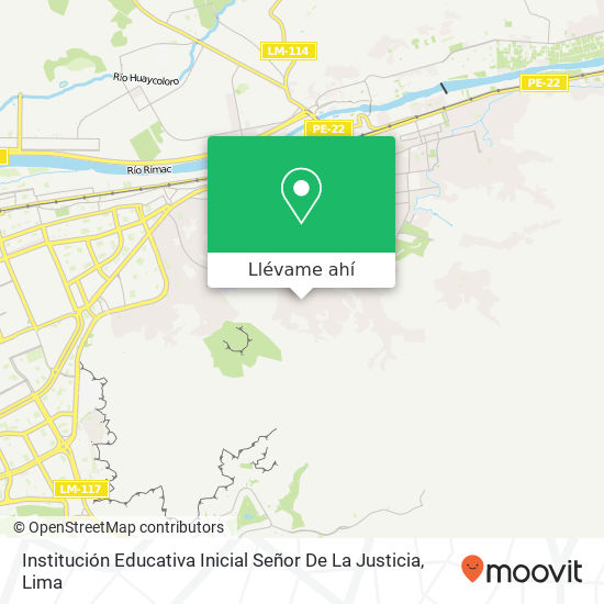 Mapa de Institución Educativa Inicial Señor De La Justicia