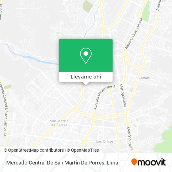 Mapa de Mercado Central De San Martin De Porres