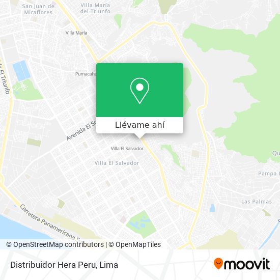 Mapa de Distribuidor Hera Peru
