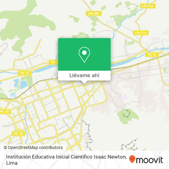 Mapa de Institución Educativa Inicial Cientifico Isaac Newton