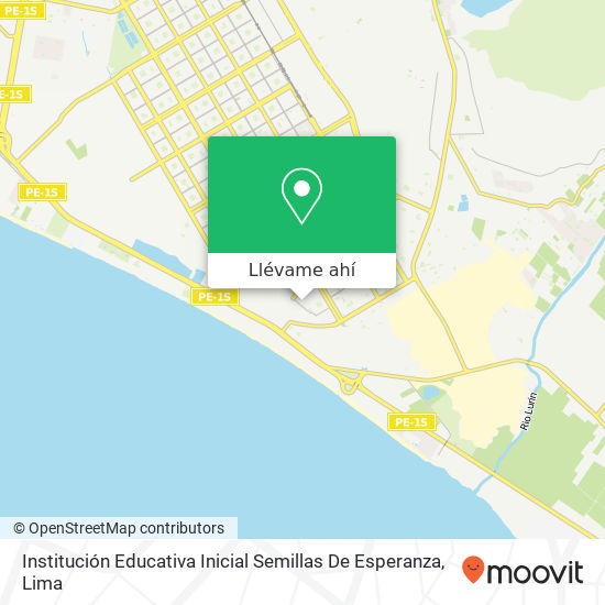 Mapa de Institución Educativa Inicial Semillas De Esperanza