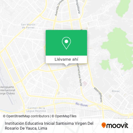 Mapa de Institución Educativa Inicial Santisima Virgen Del Rosario De Yauca