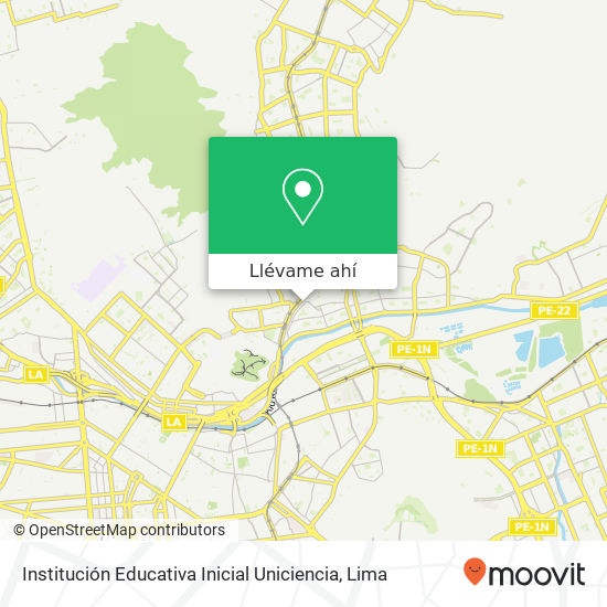 Mapa de Institución Educativa Inicial Uniciencia