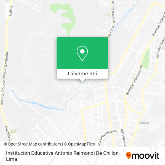 Mapa de Institución Educativa Antonio Raimondi De Chillon
