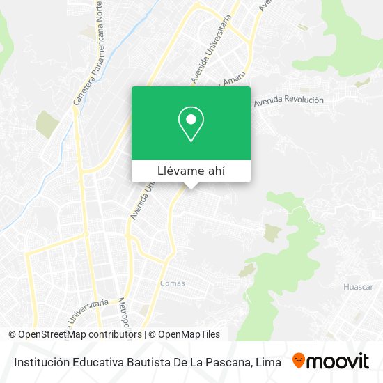 Mapa de Institución Educativa Bautista De La Pascana