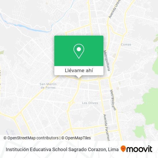 Mapa de Institución Educativa School Sagrado Corazon