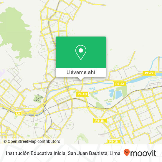 Mapa de Institución Educativa Inicial San Juan Bautista