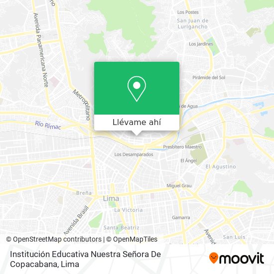 Mapa de Institución Educativa Nuestra Señora De Copacabana