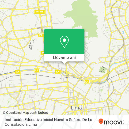 Mapa de Institución Educativa Inicial Nuestra Señora De La Consolacion