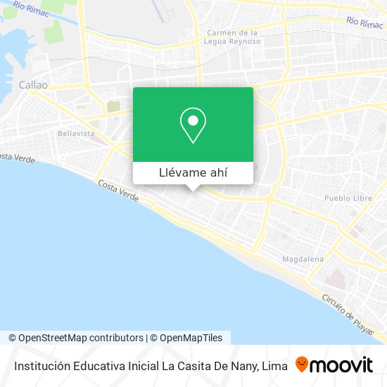 Mapa de Institución Educativa Inicial La Casita De Nany