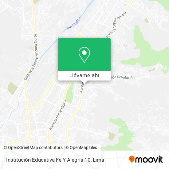 Mapa de Institución Educativa Fe Y Alegría 10