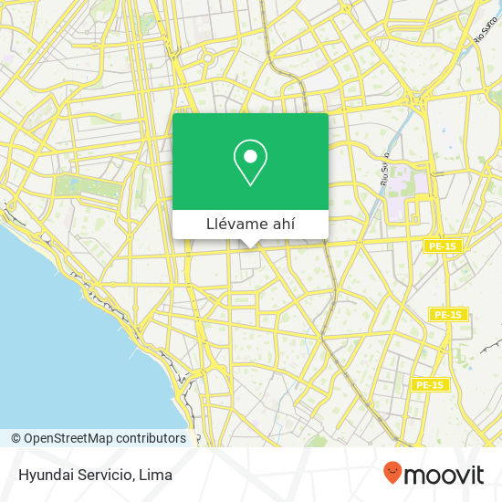 Mapa de Hyundai Servicio