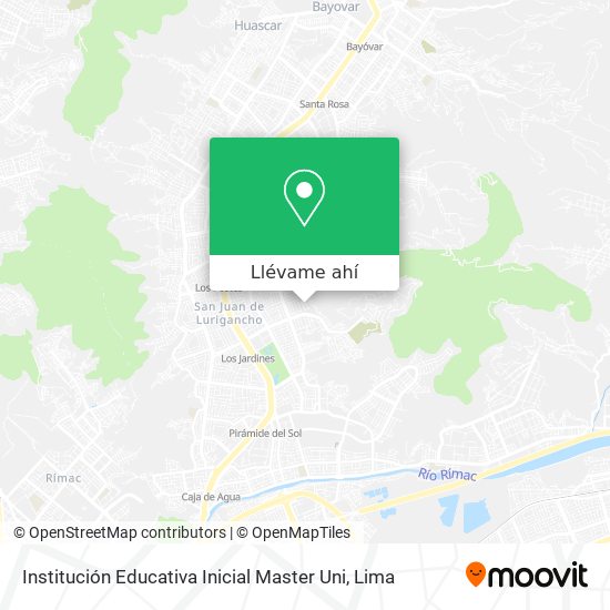 Mapa de Institución Educativa Inicial Master Uni