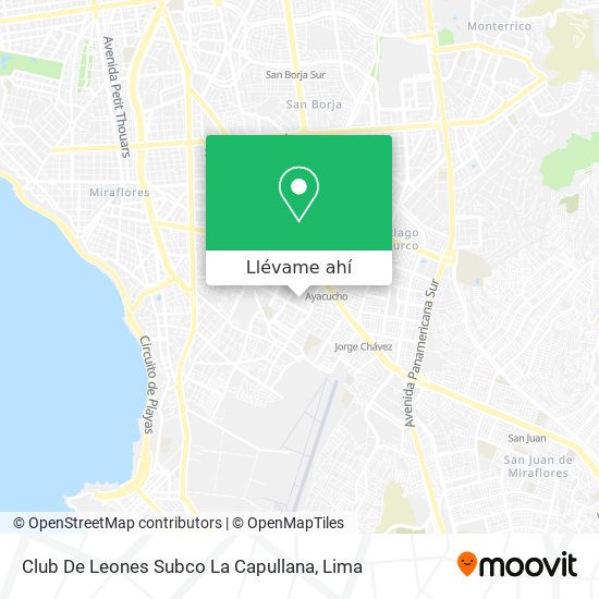 Mapa de Club De Leones Subco La Capullana