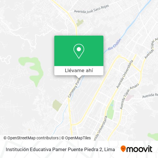 Mapa de Institución Educativa Pamer Puente Piedra 2