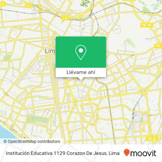 Mapa de Institución Educativa 1129 Corazon De Jesus