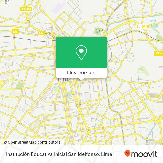 Mapa de Institución Educativa Inicial San Idelfonso