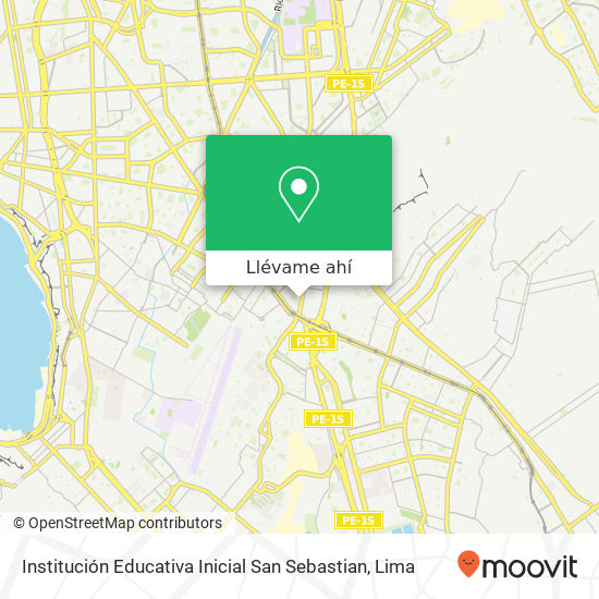 Mapa de Institución Educativa Inicial San Sebastian