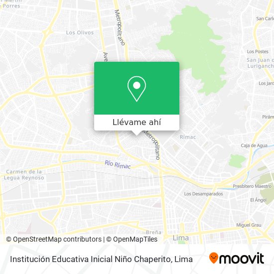 Mapa de Institución Educativa Inicial Niño Chaperito