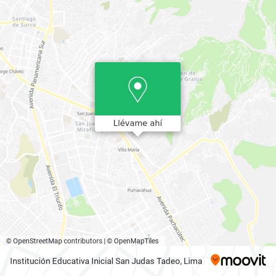Mapa de Institución Educativa Inicial San Judas Tadeo