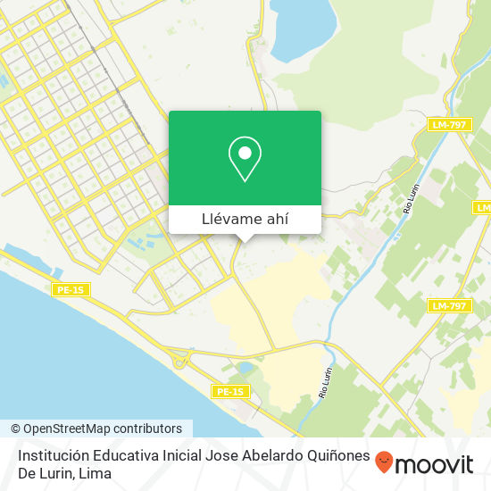 Mapa de Institución Educativa Inicial Jose Abelardo Quiñones De Lurin