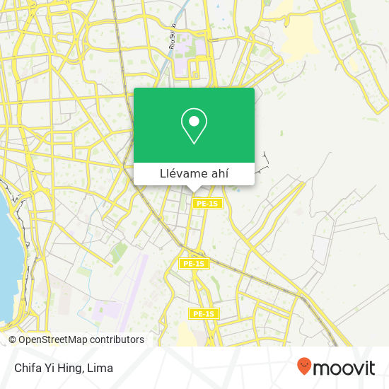 Mapa de Chifa Yi Hing