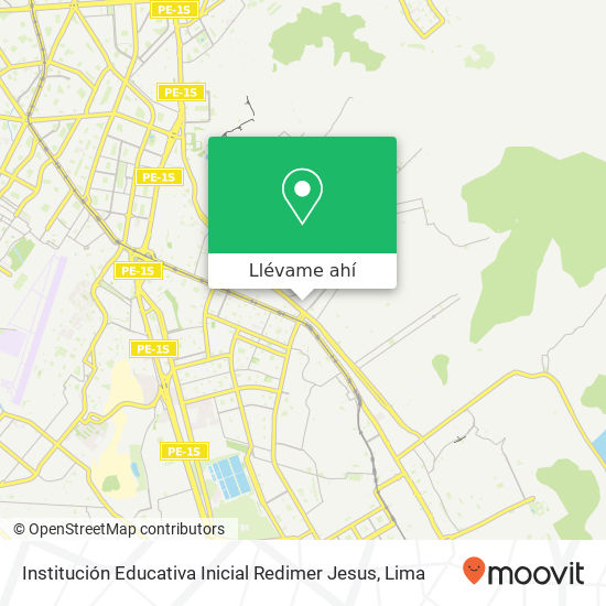 Mapa de Institución Educativa Inicial Redimer Jesus