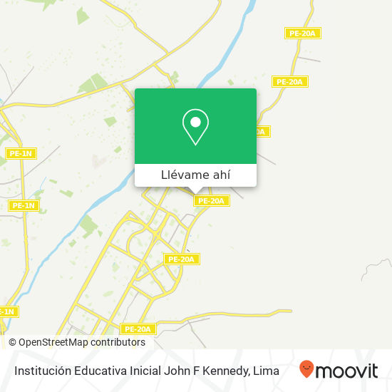 Mapa de Institución Educativa Inicial John F Kennedy