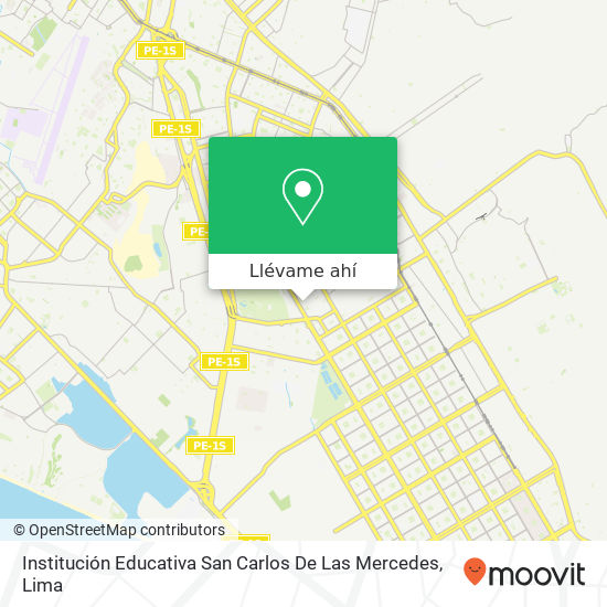 Mapa de Institución Educativa San Carlos De Las Mercedes