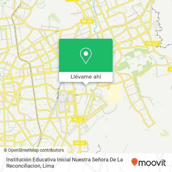 Mapa de Institución Educativa Inicial Nuestra Señora De La Reconciliacion