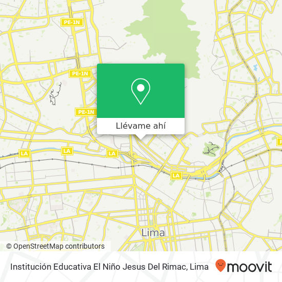 Mapa de Institución Educativa El Niño Jesus Del Rimac