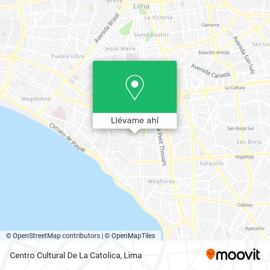 Mapa de Centro Cultural De La Catolica