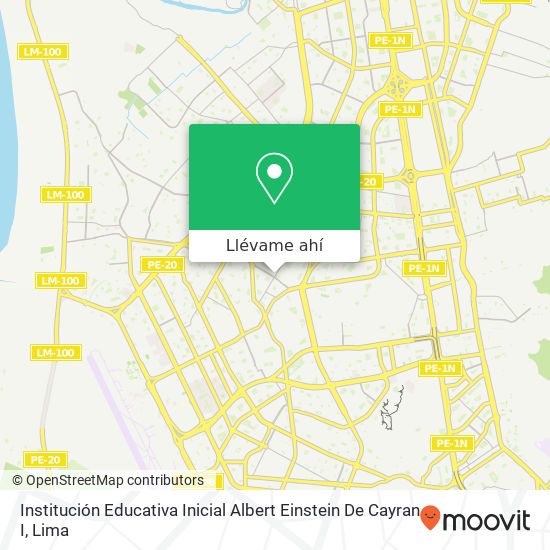 Mapa de Institución Educativa Inicial Albert Einstein De Cayran I