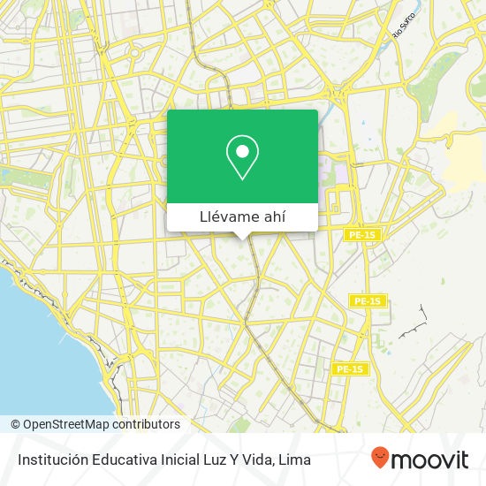 Mapa de Institución Educativa Inicial Luz Y Vida