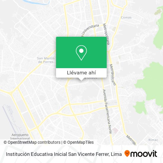 Mapa de Institución Educativa Inicial San Vicente Ferrer