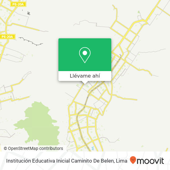 Mapa de Institución Educativa Inicial Caminito De Belen