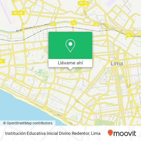 Mapa de Institución Educativa Inicial Divino Redentor