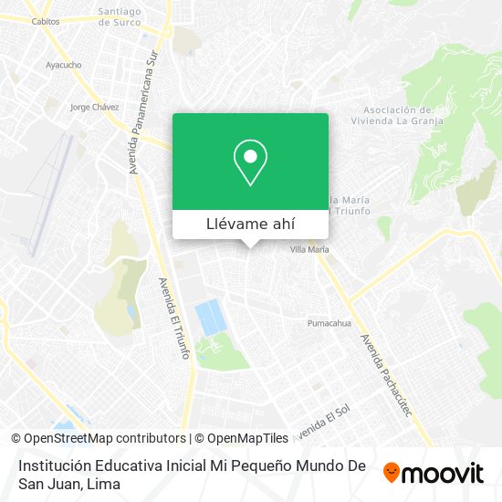 Mapa de Institución Educativa Inicial Mi Pequeño Mundo De San Juan
