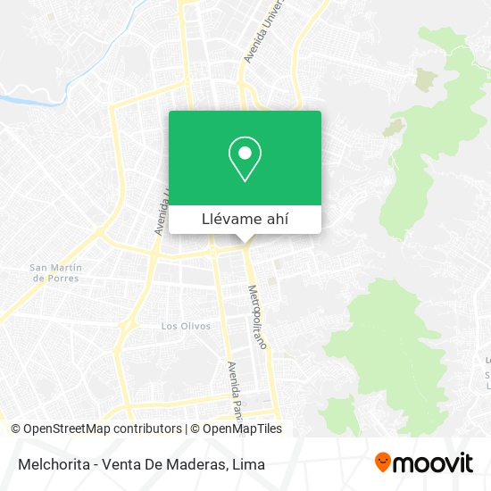 Mapa de Melchorita - Venta De Maderas