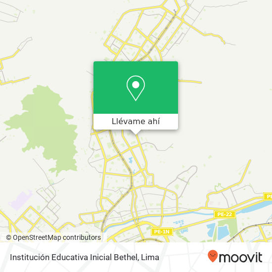 Mapa de Institución Educativa Inicial Bethel