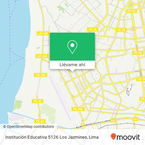 Mapa de Institución Educativa 5126 Los Jazmines