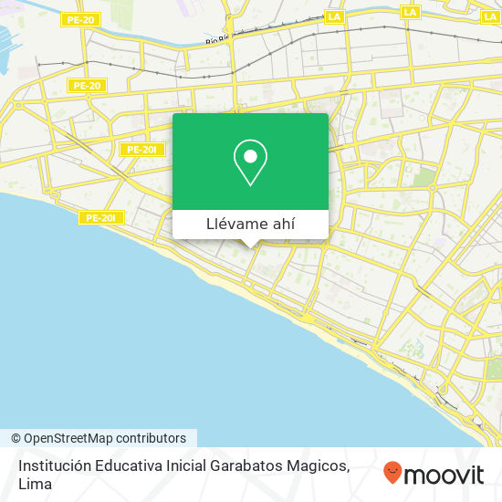 Mapa de Institución Educativa Inicial Garabatos Magicos