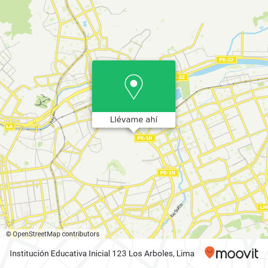Mapa de Institución Educativa Inicial 123 Los Arboles