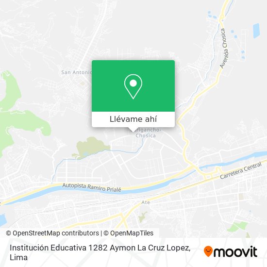 Mapa de Institución Educativa 1282 Aymon La Cruz Lopez