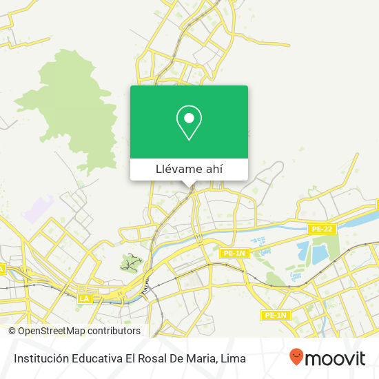 Mapa de Institución Educativa El Rosal De Maria