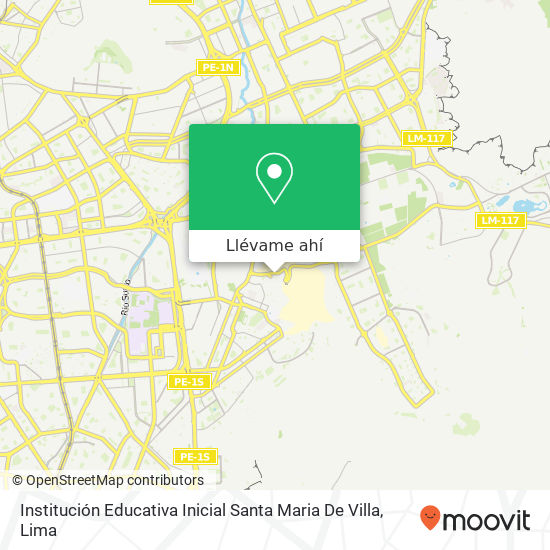 Mapa de Institución Educativa Inicial Santa Maria De Villa