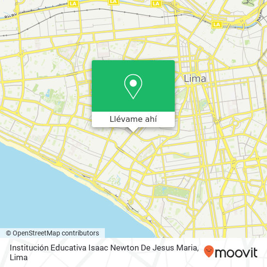 Mapa de Institución Educativa Isaac Newton De Jesus Maria