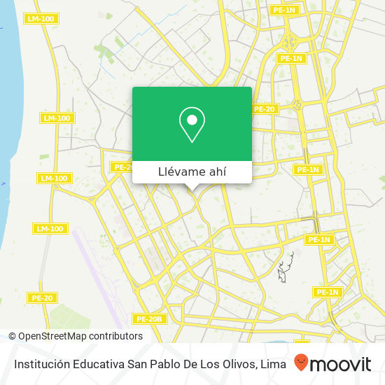 Mapa de Institución Educativa San Pablo De Los Olivos