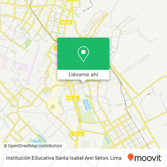 Mapa de Institución Educativa Santa Isabel Ann Seton