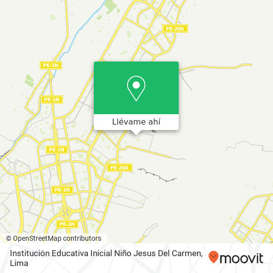 Mapa de Institución Educativa Inicial Niño Jesus Del Carmen